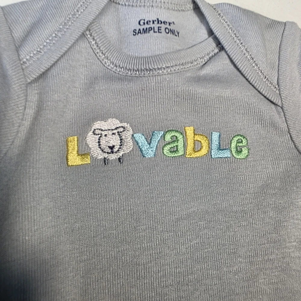 Carter's Gray 'Lovable' Baby Onesie NEW 3 Months